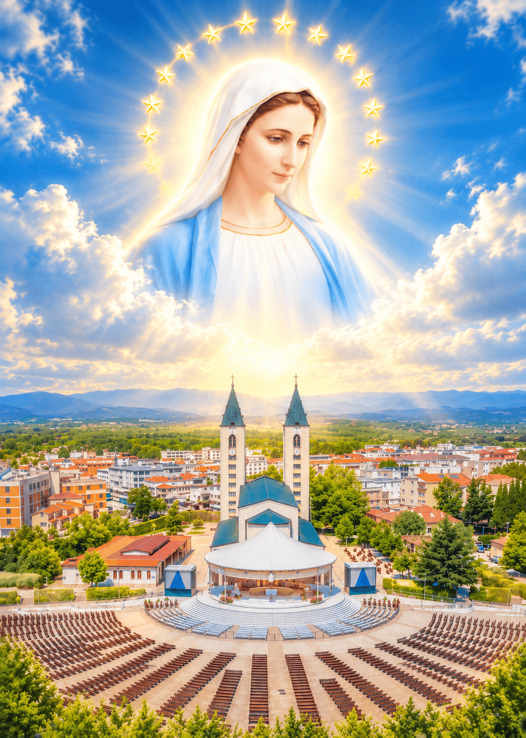 Himmlisches Licht über Medjugorje